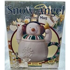 Snow Angel Covered Mug Debbie Mumm 2000 - Christmas Holiday Mumm's The Word NIB